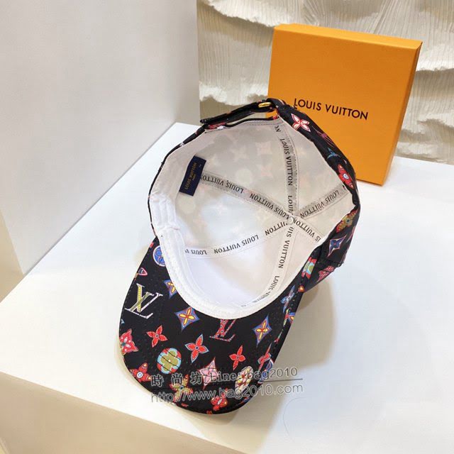 LV男女同款帽子 路易威登新款印花棒球帽鴨舌帽  mm1220